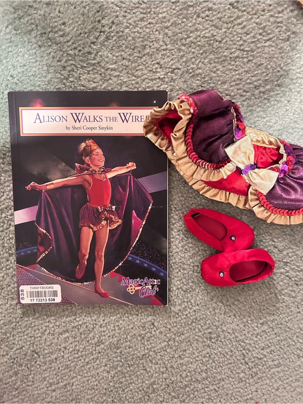 Magic attic club Allison walks the wire book and accessories